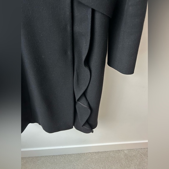 PRADA BLACK VIRGIN WOOL PEACOAT - Picture 6 of 14